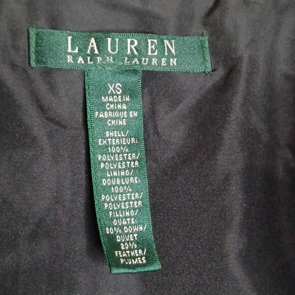 Lauren Ralph Lauren Puffer Jacket Womens XS Black Down Feather Hooded Outdoor - Picture 10 of 10